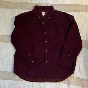 GAP Kids Burgundy Corduroy Button-Down Shirt